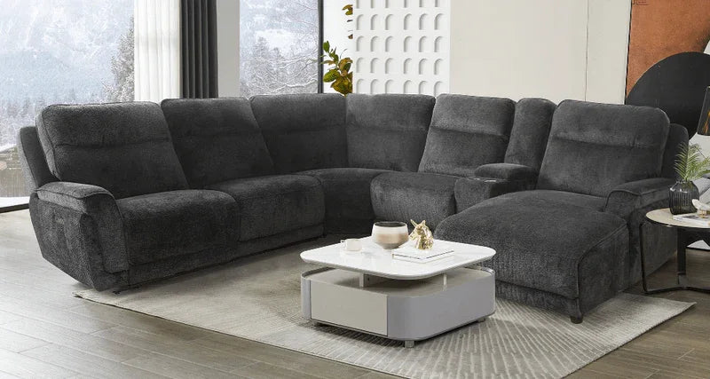 6-Piece Power Headrest Zero Gravity Reclining Sectional by Warehouse M