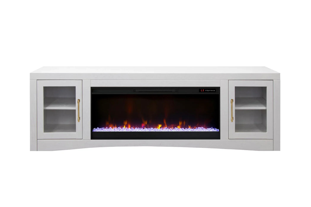 Heritage - Super Fireplace Console - White