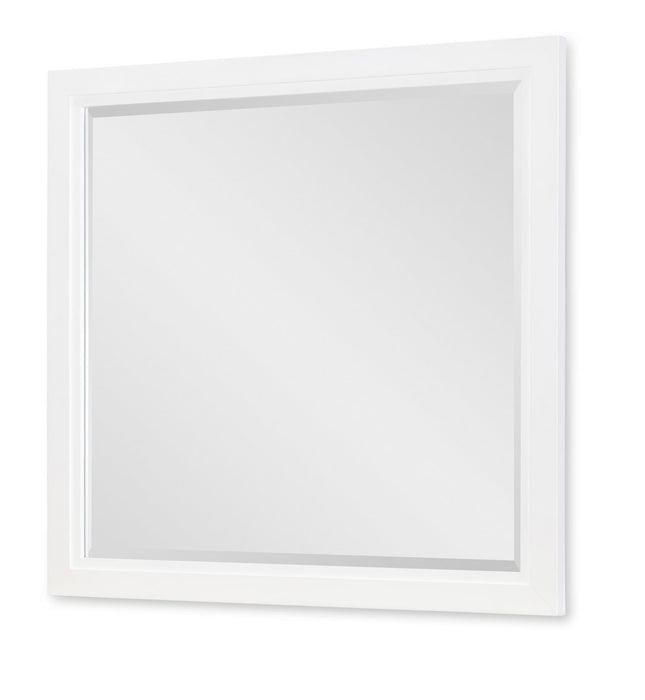Horizons - Beveled Mirror - Pure White / Natural Oak