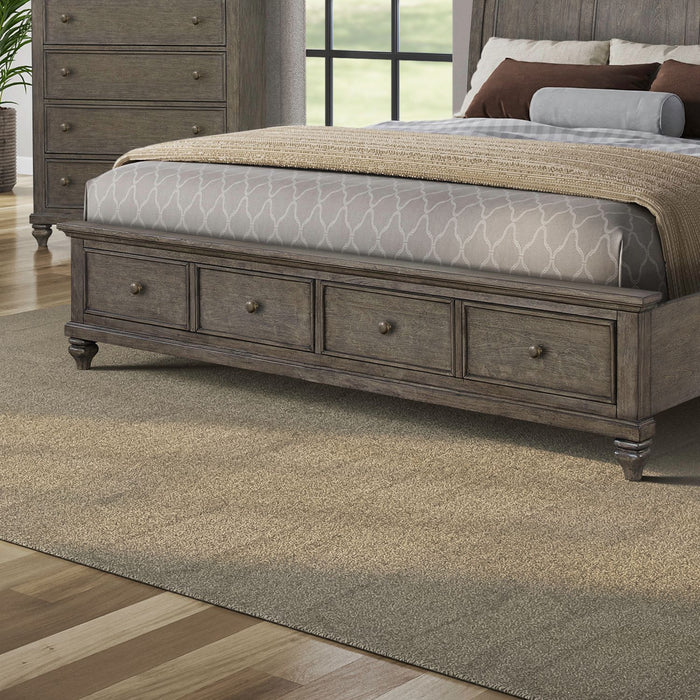 Twin Lakes - Queen Storage Footboard - Gray