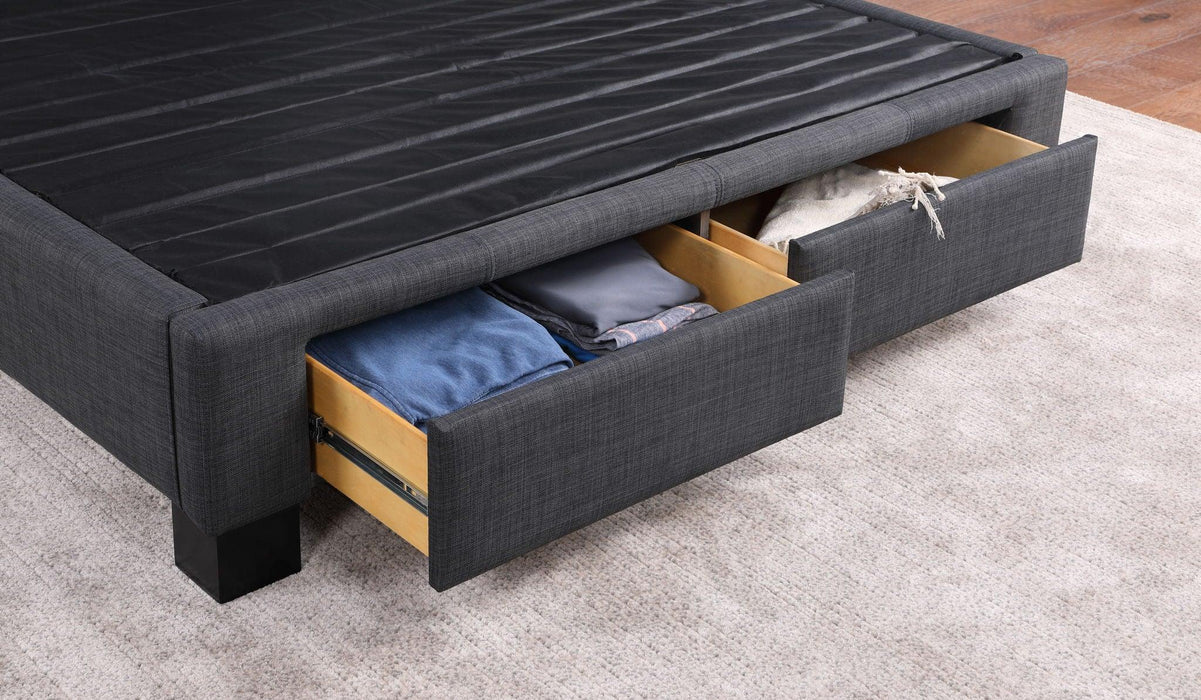Modern - Queen Storage Drawers - Dark Gray
