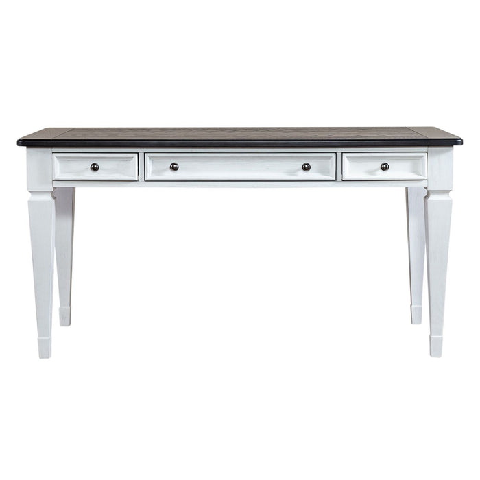 Allyson Park - Writing Desk - Wirebrushed White / Charcoal