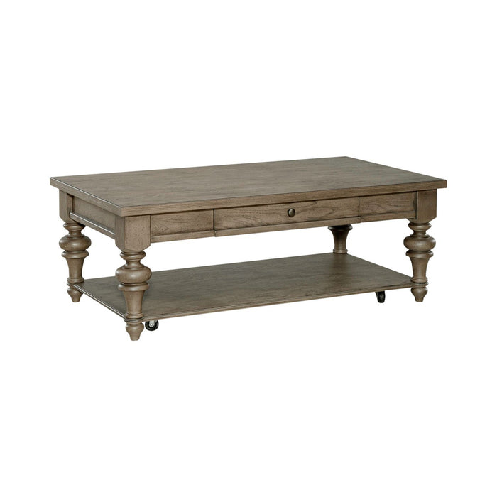 Americana Farmhouse - Rectangular Cocktail Table - Dusty Taupe