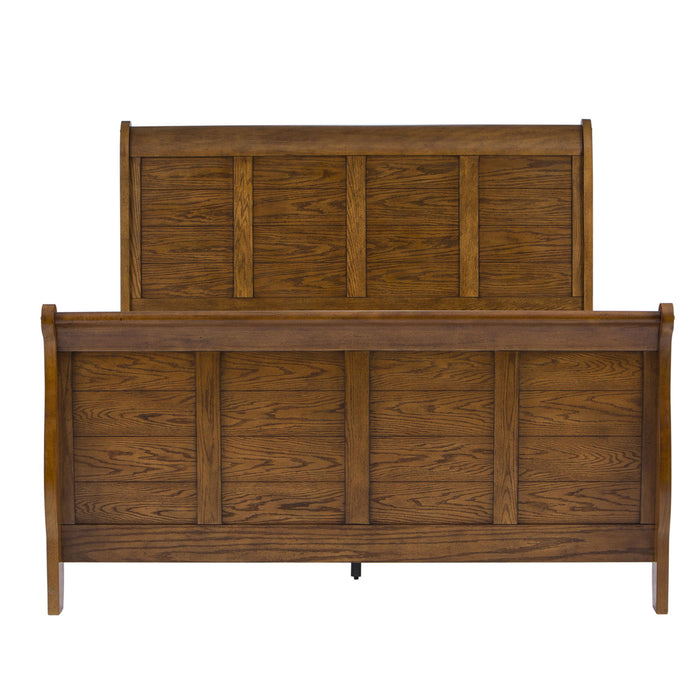 Grandpas Cabin - Queen Sleigh Headboard & Footboard - Light Brown