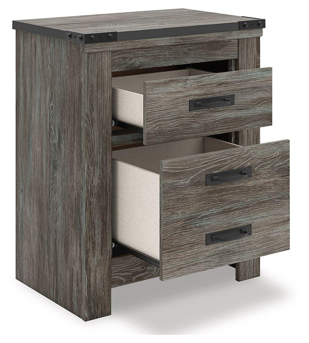 Frandern - Gray - Two Drawer Night Stand