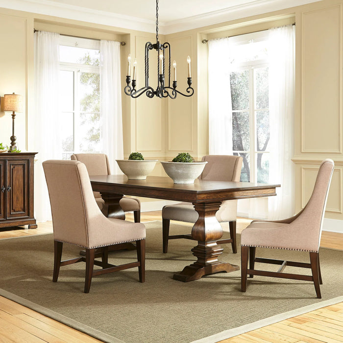 Armand - Trestle Table Base - Dark Brown