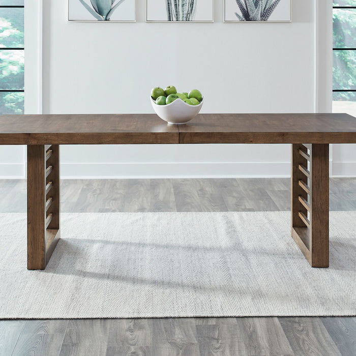 Shaker Lakes - Double Pedestal Table Base - Harvest Brown