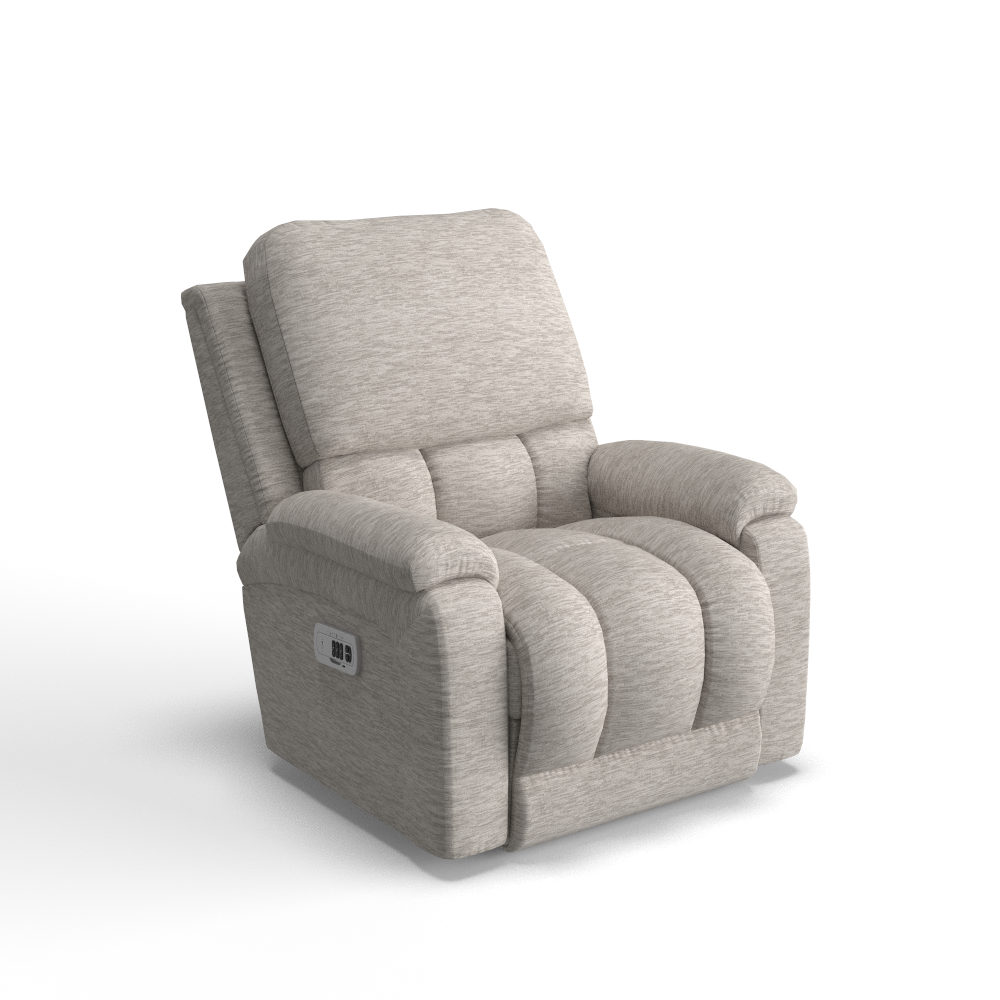 La-Z-Boy Greyson 10U530 power rocking recliner with headrest in Oyster D212533, configured product view