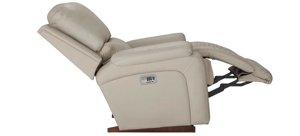 La-Z-Boy Greyson 10U530 power rocking recliner with headrest, reclined dimensions