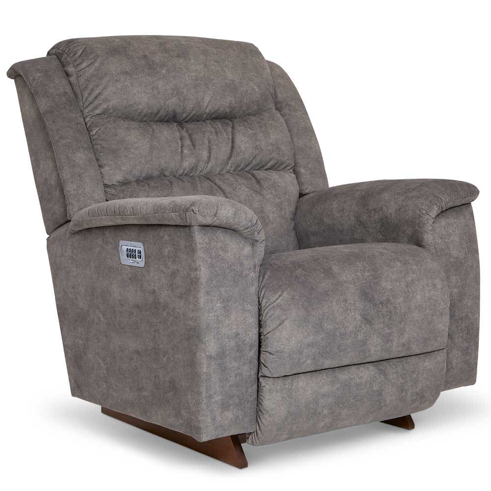 Redwood Power Rocking Recliner w/ Headrest Lumbar — Charcoal — i-Outlier D160454 view 3