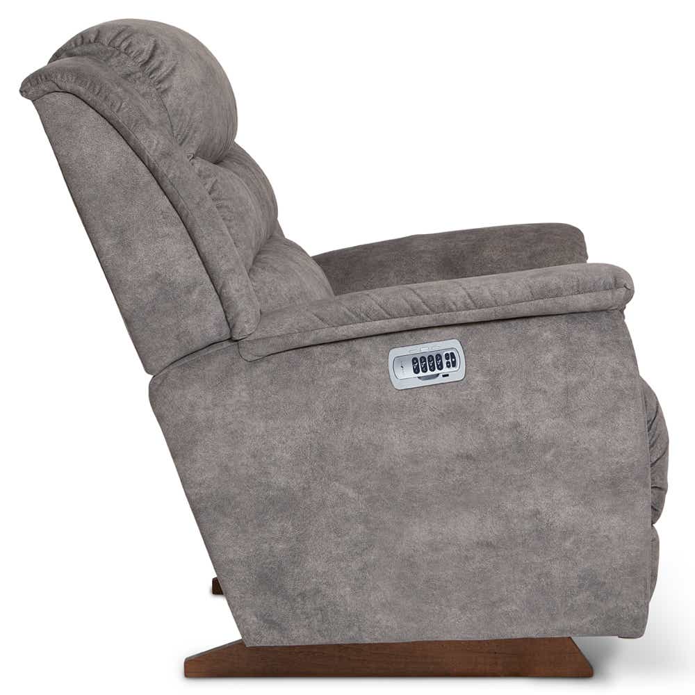 Redwood Power Rocking Recliner w/ Headrest Lumbar — Charcoal — i-Outlier D160454 view 5