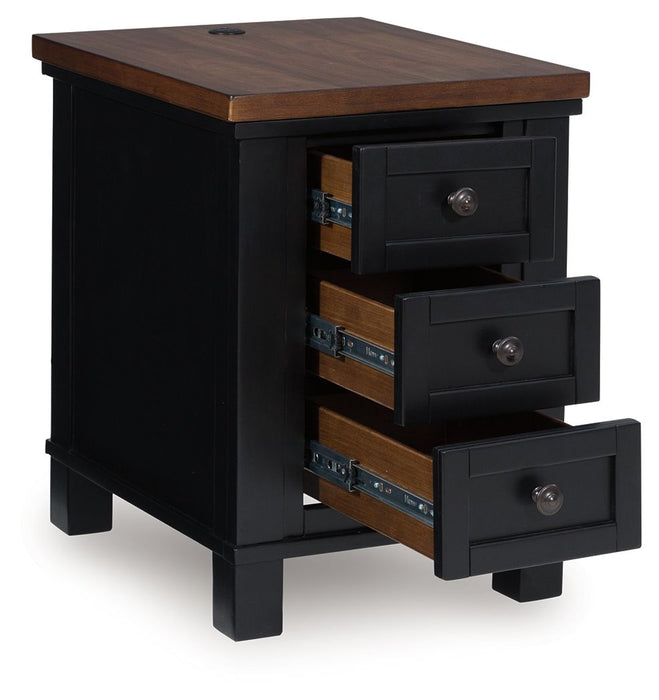 Wildenauer - Brown / Black - Chair Side End Table