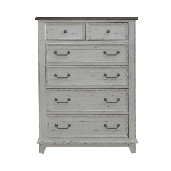 River Place - 6 Drawer Chest - White
