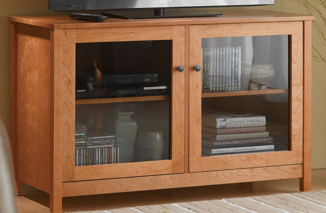 48" TV Stand Glass Doors Straight Legs by 802 Furniture