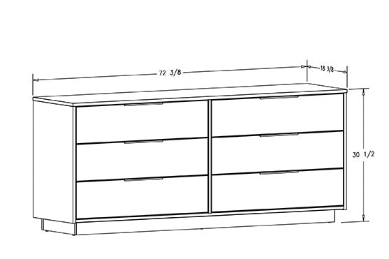 Swanton 6-Drawer Double Dresser by 802 Furniture