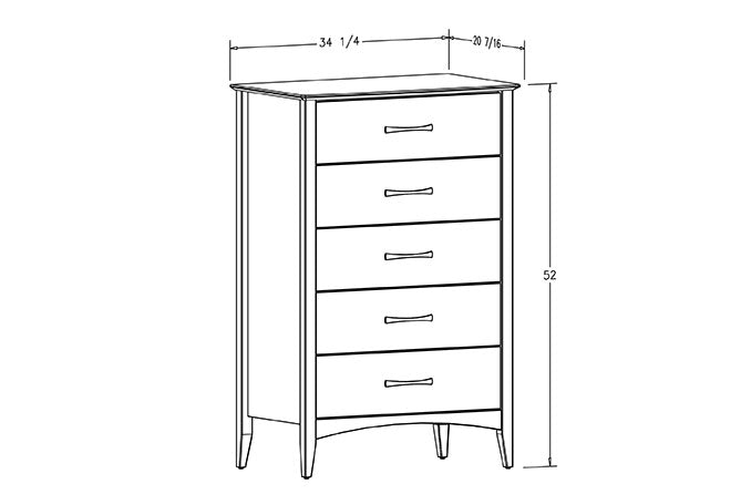 Winooski 5-Drawer Chest by 802 Furniture