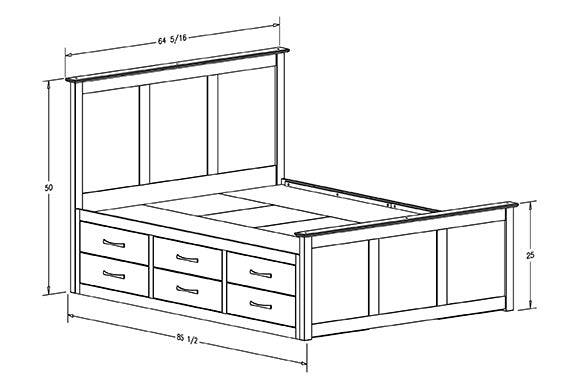 Winooski Captain's Panel Bed by 802 Furniture