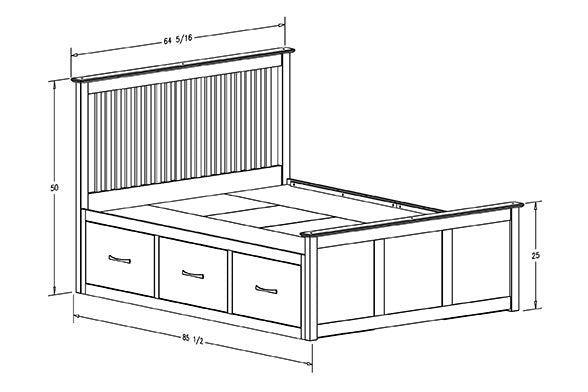 Winooski Captain's Slat Bed by 802 Furniture