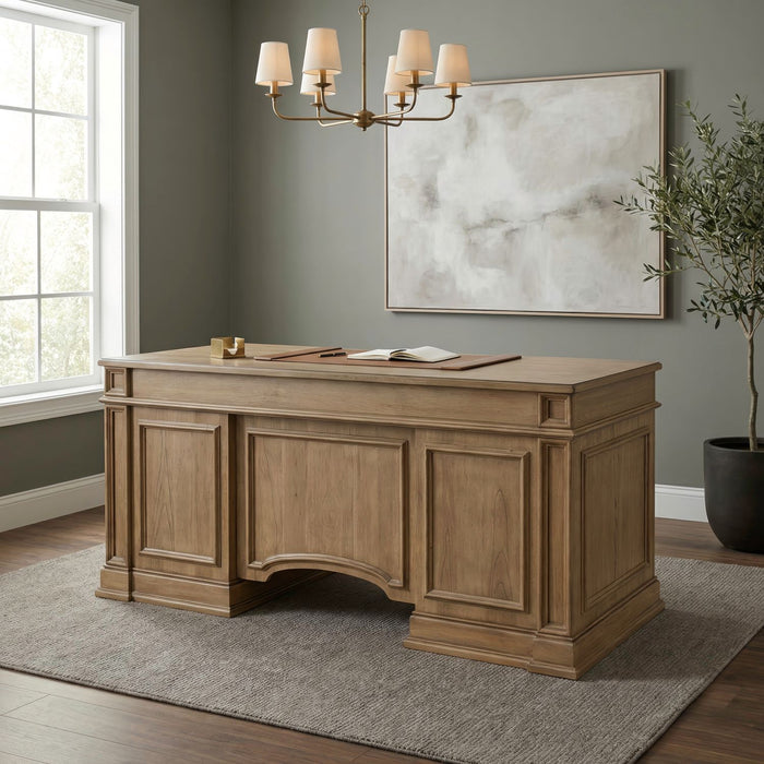 Reynolda - Jr Executive Desk Base - Camel Beige