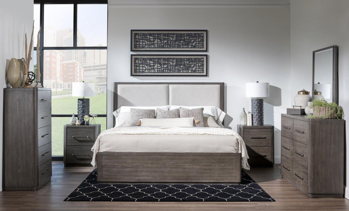 Horizons - Queen Upholstered Panel Headboard - Deep Sable