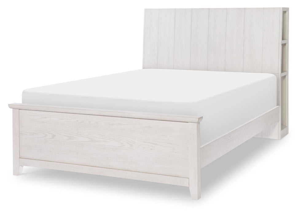 Ashton - Bookcase Headboard Full - Bleached Linen