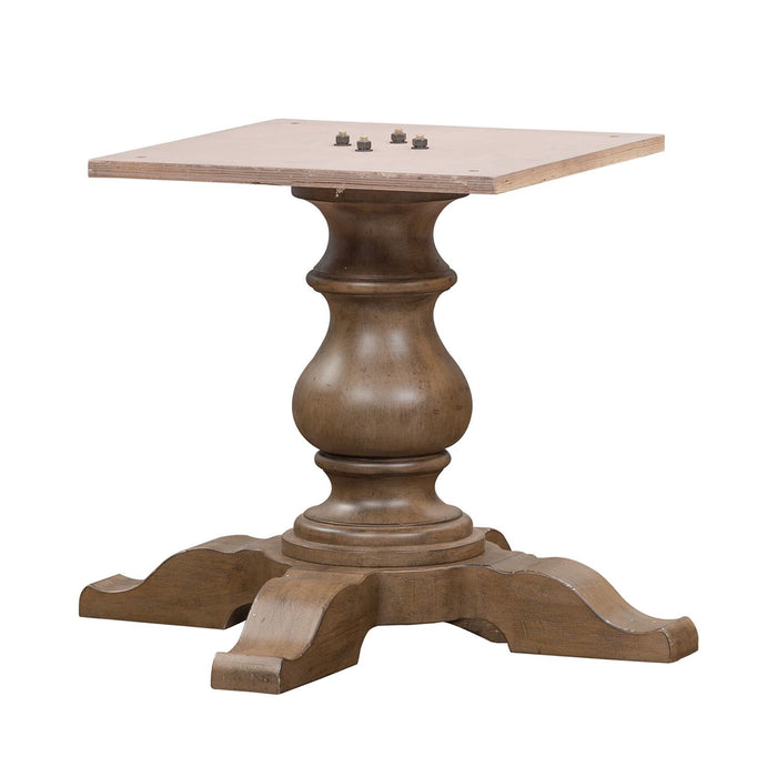 Americana Farmhouse - Single Pedestal Table Base - Light Brown