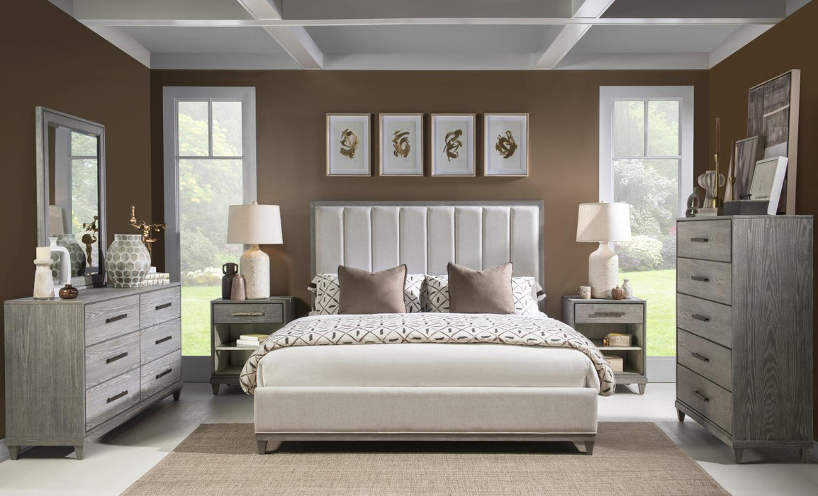 Artesia - Upholstered Queen Headboard - Smokey Taupe
