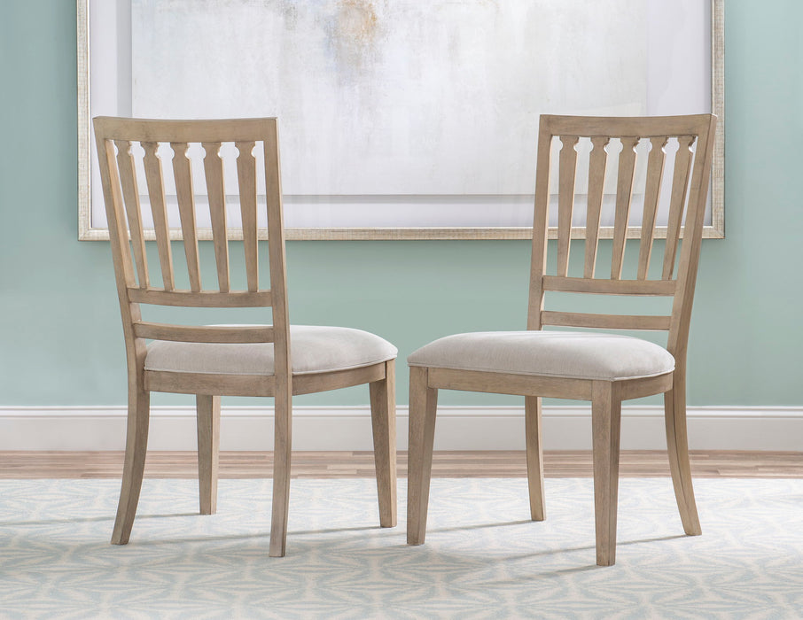 Edgewater - Slat Back Side Chair (Set of 2) - Light Brown