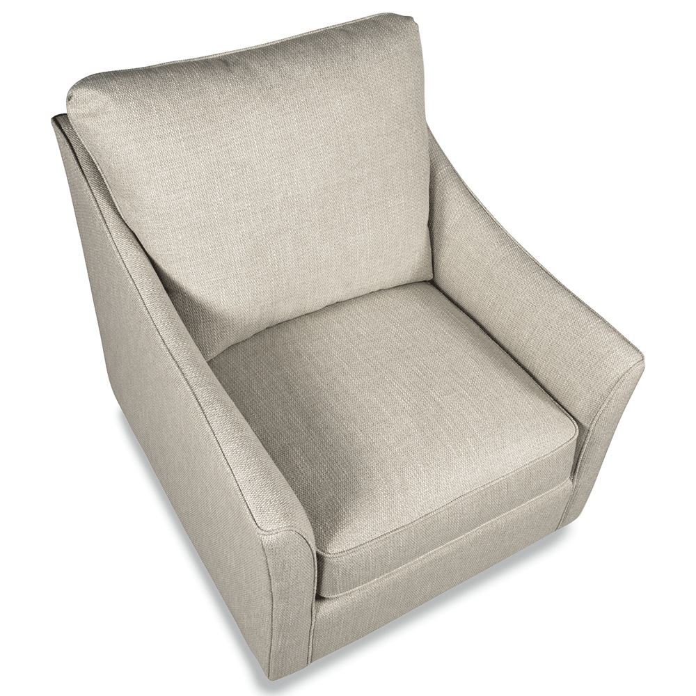 Reegan Swivel Chair with Wood Legs and Premier ComfortCore Cushion — Burgundy — Seamount B153808 view 5