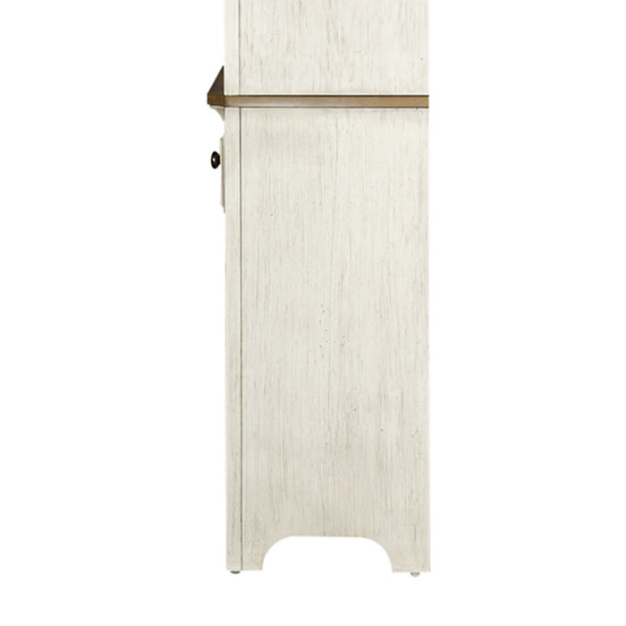 Farmhouse Reimagined - Right Pier Base - Antique White / Chestnut Tops