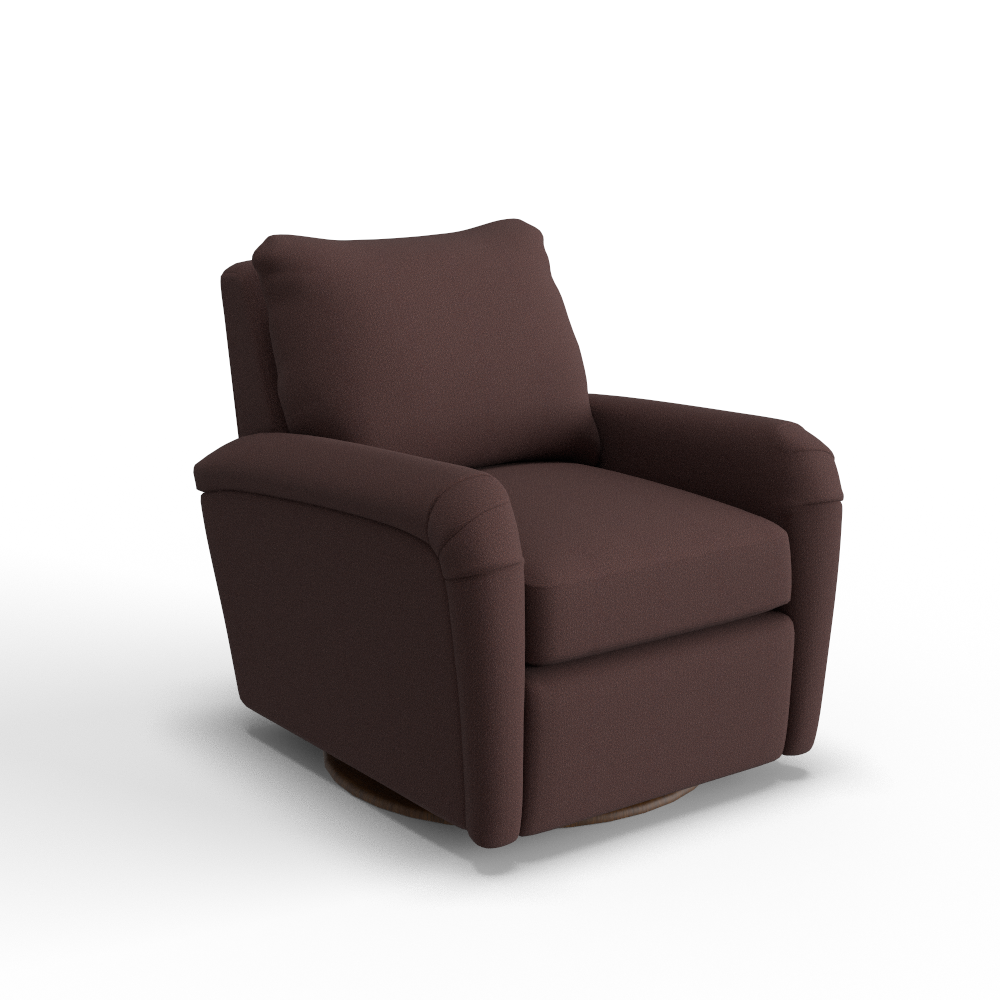 Alma Swivel Gliding Chair shown in Burgundy Seamount