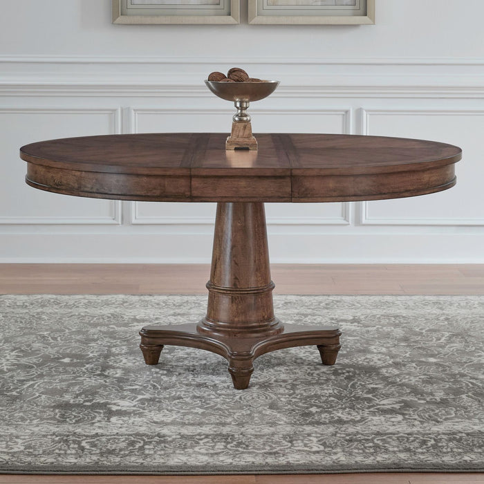 Harrison Heights - Round Pedestal Table Top - Sienna