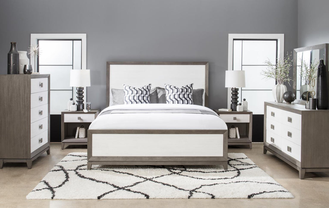 Terra Luna - Panel Headboard - King / California King - White Cloud & Nightfall