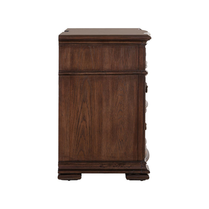 Provence Park - Bedside Chest With Charging Station - Brown