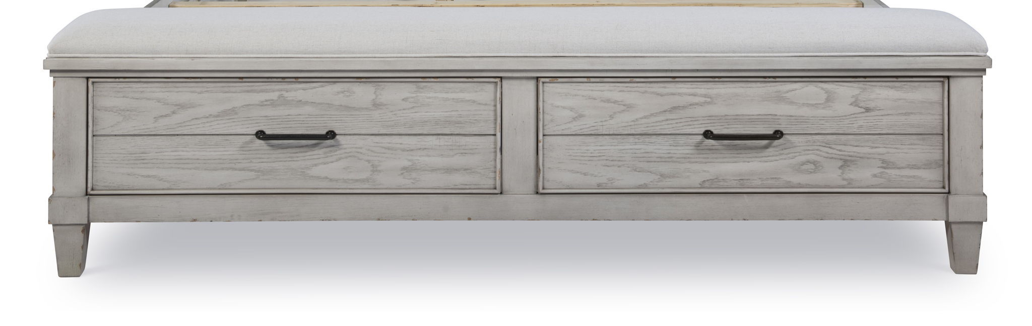 Belhaven - Queen Upholstered Bench Storage Footboard - Pearl Silver