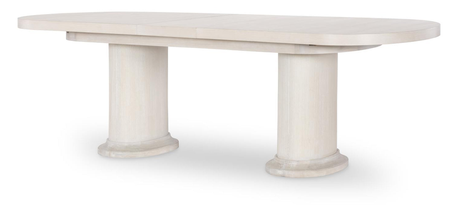Harmony - Double Pedestal Dining Table Top - Prelude Frost
