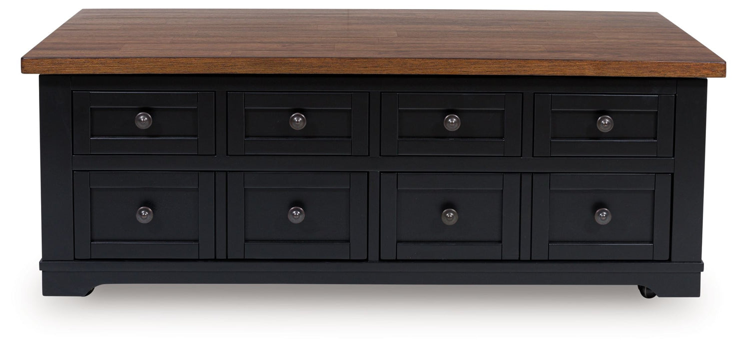 Wildenauer - Brown / Black - Lift Top Cocktail Table