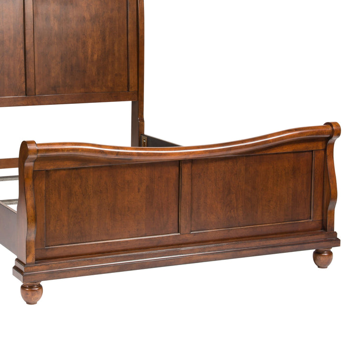 Rustic Traditions - Queen Sleigh Footboard - Dark Brown