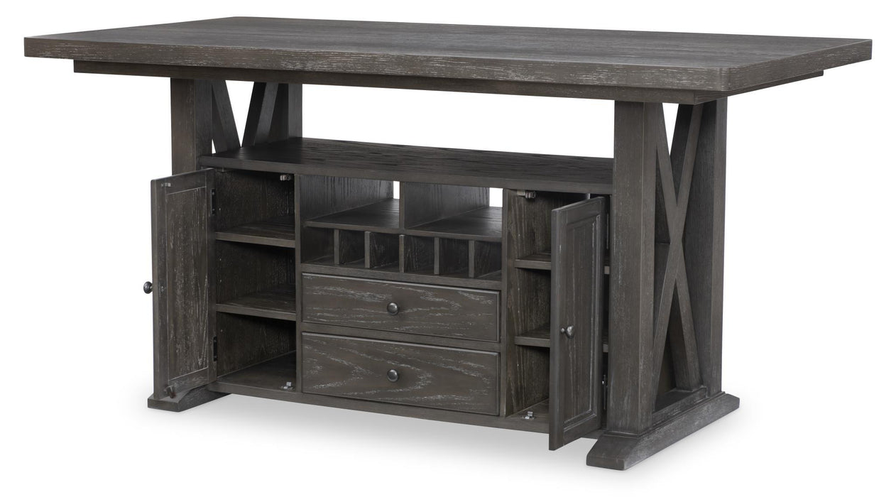 Briarwood - Complete Counter Height Table With Storage - Sable