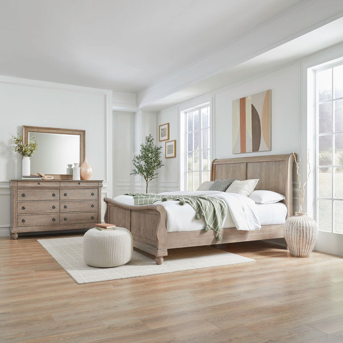 Rustic Traditions - Sleigh Bed, Dresser & Mirror