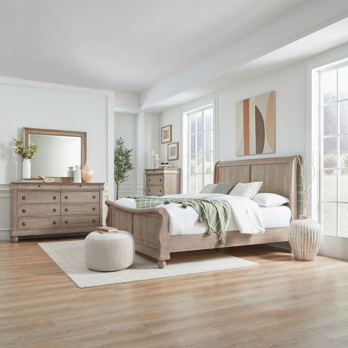 Rustic Traditions - Sleigh Bed, Dresser & Mirror