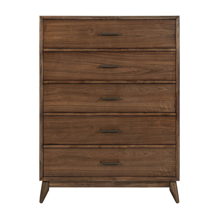 Century Modern - 5 Drawer Chest - Walnut
