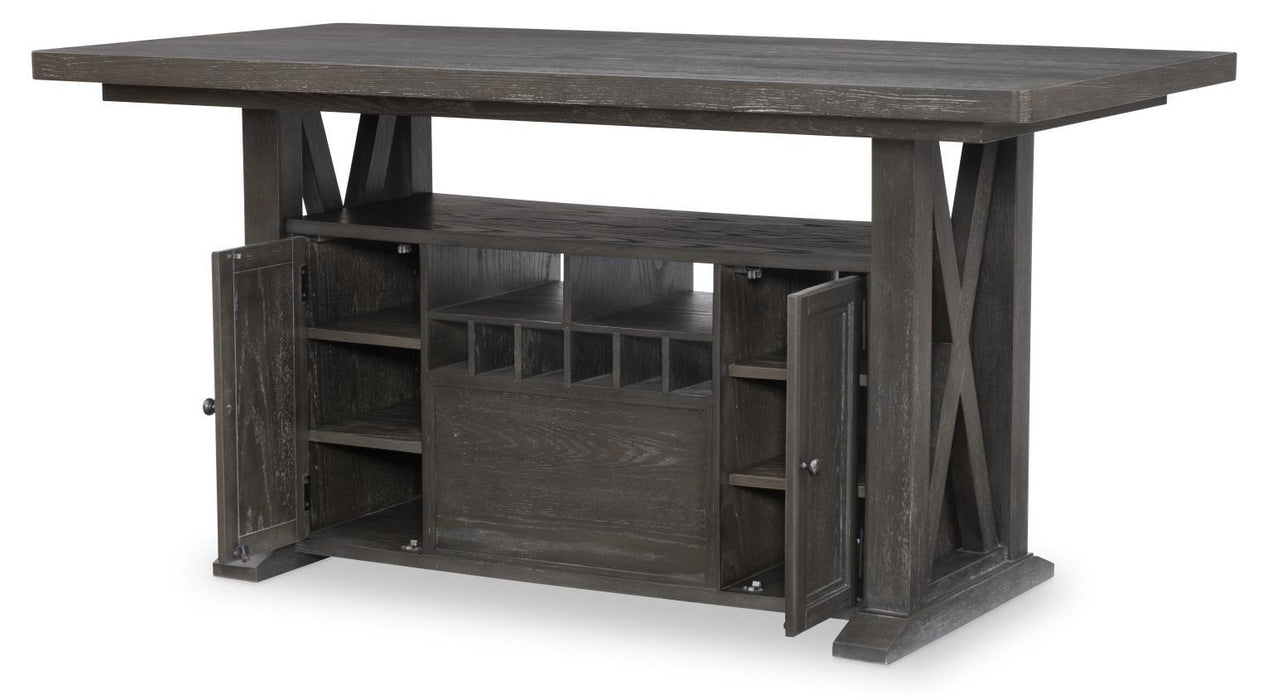 Briarwood - Complete Counter Height Table With Storage - Sable