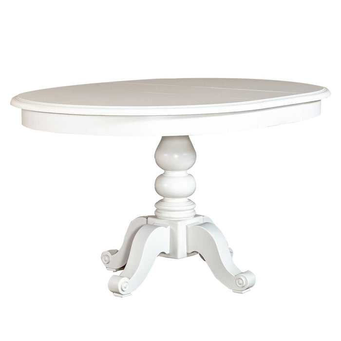 Summer House - Round Pedestal Table Base - Oyster White
