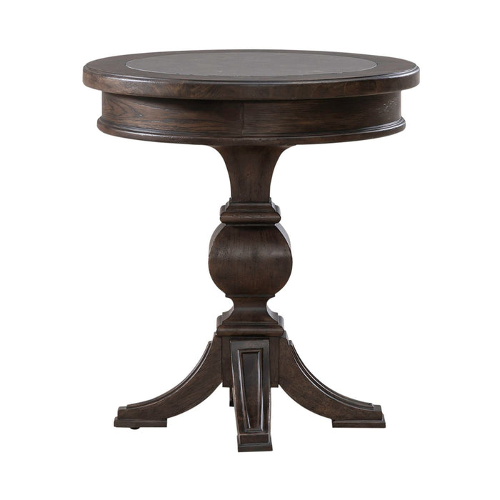 Paradise Valley - Round Chairside Table - Dark Brown