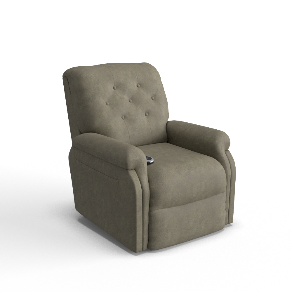Billie Bronze Power Lift Recliner shown in Charcoal i-Outlier