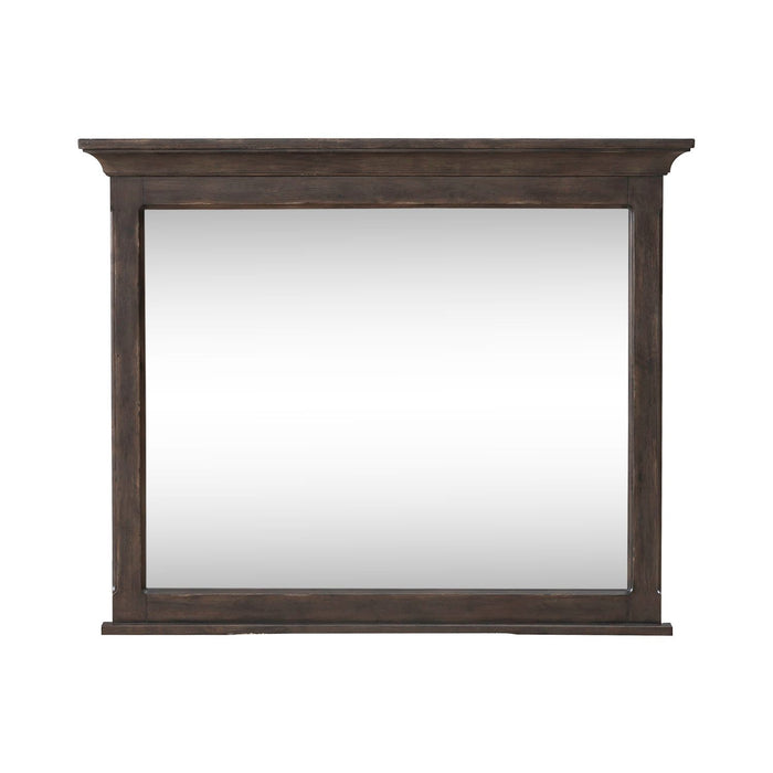 Paradise Valley - Landscape Mirror - Dark Brown