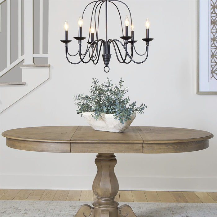 Magnolia Manor - Pedestal Table Top - Weathered Bisque