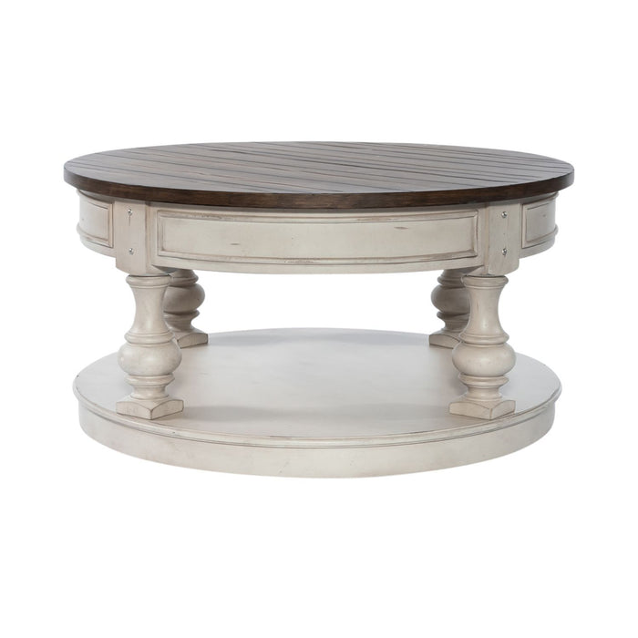 Morgan Creek - Round Cocktail Table - White
