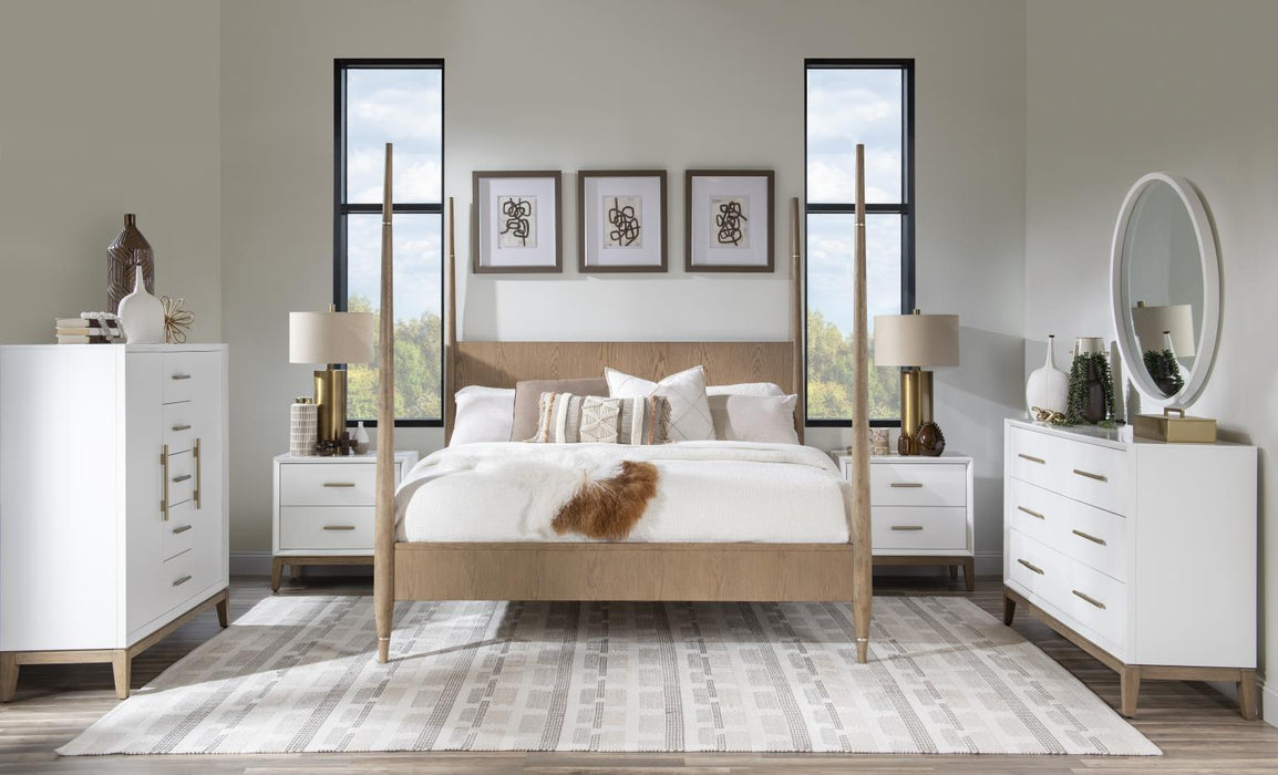 Melrose - Poster Rails Queen / King - Cloud White And Desert Oak
